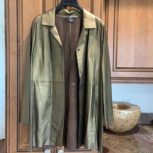 PerSe Bronze leather jacket NWOT size 14